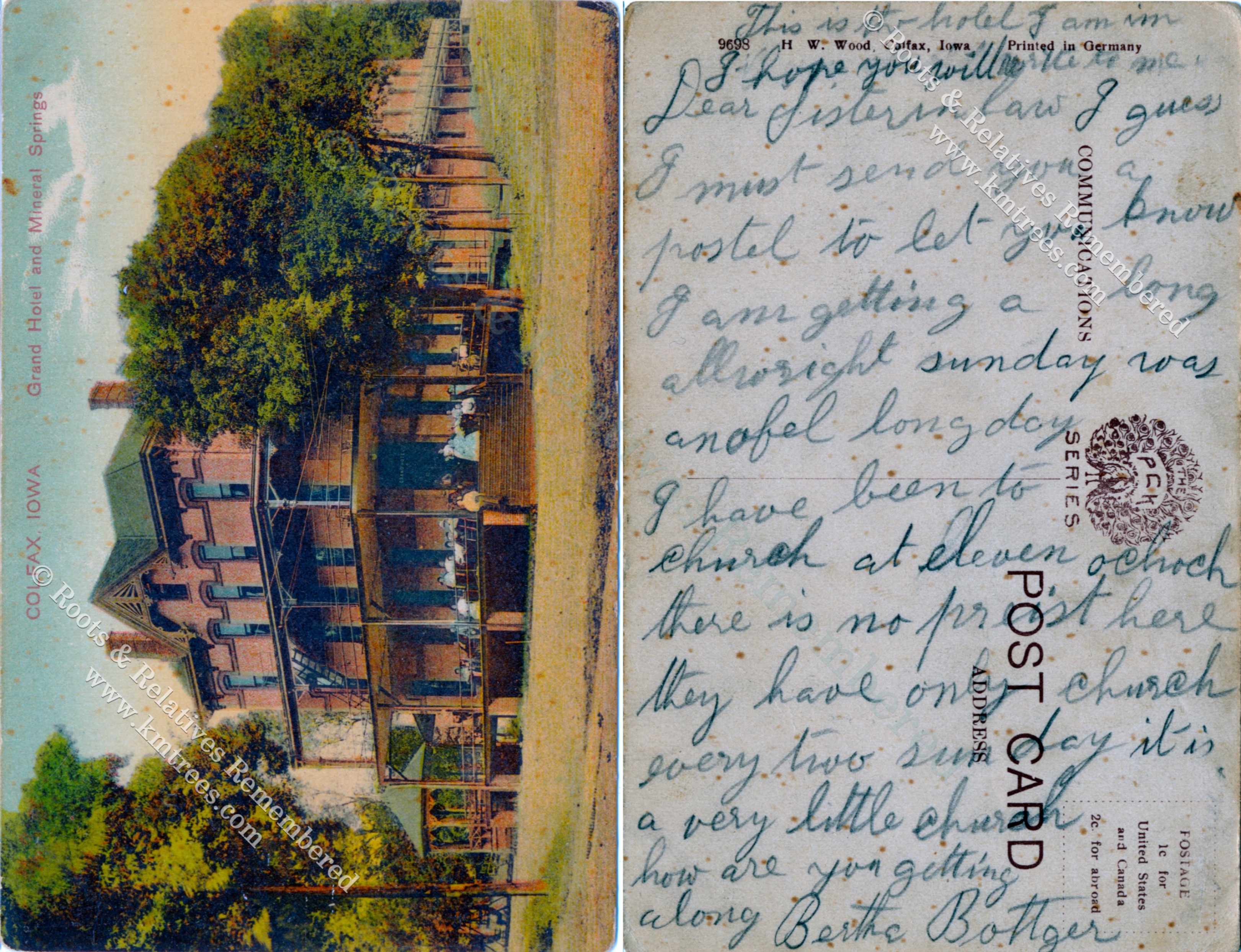 1908 Bertha (Hillesheim) Boettger to Maria (Hillesheim) Hillesheim 1908 Bertha (Hillesheim) Boettger to Maria (Hillesheim) Hillesheim