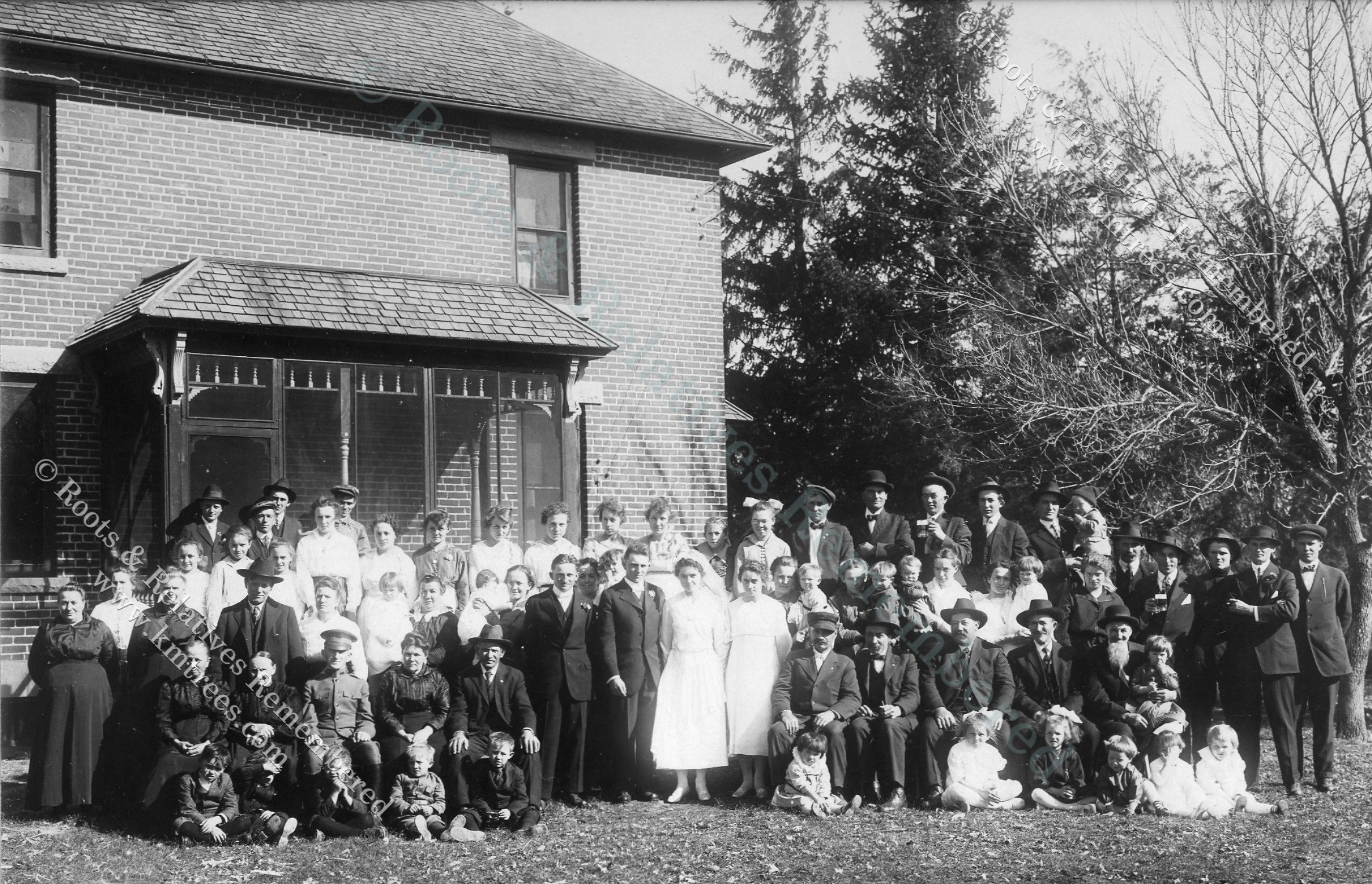 1918 Wedding--Frank Wiltscheck & Anna Hillesheim, at Anton Hillesheim farm 1918 Wedding--Frank Wiltscheck & Anna Hillesheim, at Anton Hillesheim farm